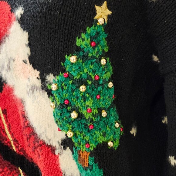 Vintage Santa Sweater with Jingle Bells - Picture 2 of 9